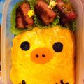 クック4Q38LW☆'s cooksnap of when they made キャラ弁☆キイロイトリのオムライス弁.