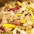rie0x0's cooksnap of when they made さつまいもとアスパラと豚肉の炒め物.