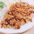 pomme｡⚪︎︎︎'s cooksnap of when they made ☆ヘルシー☆揚げないとんかつ.