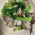 小豆太郎's cooksnap of when they made ◎チンゲン菜とあさりの酒蒸し◎.