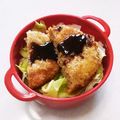 うさよ☆'s cooksnap of when they made メンチカツ丼♡.