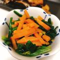 kokko37's cooksnap of when they made めんつゆで、ほうれん草&人参のおひたし.