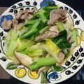 クレイプメートル's cooksnap of when they made 小松菜と豚肉にんにく炒め.