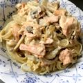 shiori0327's cooksnap of when they made 鮭のクリームチーズパスタ.