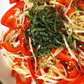 もりしーママ's cooksnap of when they made 赤ピーマンともやしの炒め物.