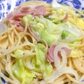 bambi938's cooksnap of when they made キャベツとベーコンのクリームパスタ.