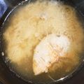＊ちゃちゅ＊'s cooksnap of when they made アンコウやカワハギで♪白身魚の味噌汁.