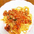 shesaid's cooksnap of when they made 本格的！タリアテッレ ボロネーゼ.