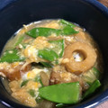 プリン後輩's cooksnap of when they made 麺つゆdeちくわと絹さやの卵とじ丼✿.