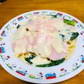 サウスポー1113's cooksnap of when they made 簡単！お洒落に小松菜のクリームパスタ♪♪.