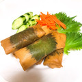 クック8N21WT☆'s cooksnap of when they made ささみ、エビ、椎茸の大葉春巻き.