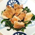 まぶまい's cooksnap of when they made チキンとほうれん草のソテー.