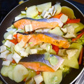 あいちー☻'s cooksnap of when they made 【時短】鮭と野菜のスキレット蒸し焼き.