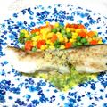 tennisnoah's cooksnap of when they made 鱈のムニエル・にんにくバター.
