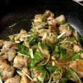 たぬっこランド's cooksnap of when they made 鶏もも肉と水菜のハニーマスタード焼き.