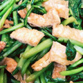 なーなちゃん's cooksnap of when they made 甘くない！かぶの葉と油揚げの炒め.