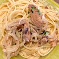 やまくまま's cooksnap of when they made サバ缶で簡単♡和風パスタ.
