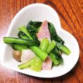そらてんママ's cooksnap of when they made 小松菜としめじとハムのペペロンチーノ風.
