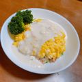 クックZBIFUP☆'s cooksnap of when they made 明太子クリームソースのオムライス.