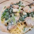 らぃむ's cooksnap of when they made 鶏肉とホウレンソウの和風クリームパスタ.
