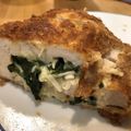 くまっぴ。's cooksnap of when they made ほうれん草とチーズの鳥むね肉はさみ焼き.