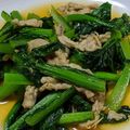 ゆけり３兄弟's cooksnap of when they made 豚肉と小松菜の炒め物.