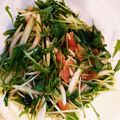 ひまわり７０８８'s cooksnap of when they made 焼肉のタレで簡単♪水菜とベーコンのサラダ.
