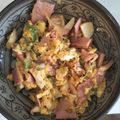 おケロ☆'s cooksnap of when they made ほんのり醤油味！絹さやとベーコンの卵炒め.