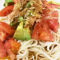 67luna's cooksnap of when they made トマトとアボカドの冷やしうどん.