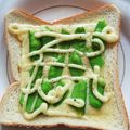 しみっちさん's cooksnap of when they made 絹さやマヨチーズトースト.