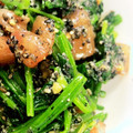 森ん子＊'s cooksnap of when they made ほうれん草とトマトのごま和え.