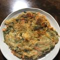 りょうこみー's cooksnap of when they made 水菜とじゃこのカリカリチヂミ.