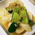 ちょちょこ✫'s cooksnap of when they made ♡叩き長芋&きゅうりのワサビぽん酢和え♡.
