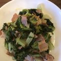 アンパンちむこ's cooksnap of when they made 簡単☆サラダ菜とベーコン炒め.