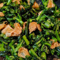 canaon's cooksnap of when they made 超シンプル☆のらぼう菜と油揚げの炒めもの.