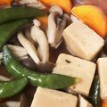 maruko1975's cooksnap of when they made スナップえんどうと高野豆腐の煮物.