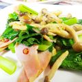 なおきんとん's cooksnap of when they made 小松菜としめじとハムのペペロンチーノ風.
