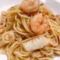 こず☆こず's cooksnap of when they made 和風にんにく醤油のシーフードスパゲッティ.