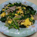 月と黒猫's cooksnap of when they made ほうれん草と豚肉と卵の炒め物.