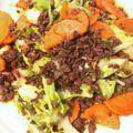 ♡mio1216♡'s cooksnap of when they made キャベツとひき肉のこってりピリ辛味噌炒め.