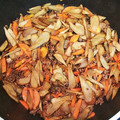 私です's cooksnap of when they made お弁当に！簡単！ゴボウと挽き肉の甘辛焼き.