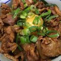 まろぴ～ぬ's cooksnap of when they made レンジで簡単！豚にらピリ辛丼.
