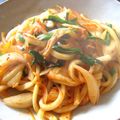 makoto♪'s cooksnap of when they made キムチ焼きうどん.