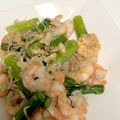 MOMOKOK's cooksnap of when they made 海老とアスパラのにんにく炒め.