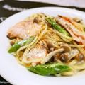 アイリッシュショコラ's cooksnap of when they made サーモンとアスパラのクリームパスタ.