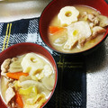 とっとっとまとちゃん's cooksnap of when they made ほっこり【ちくわぶdeすいとん風味噌汁】.