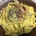 sawax2's cooksnap of when they made 手軽に濃厚カルボナーラ.