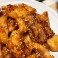 あくび♬'s cooksnap of when they made 鶏むね肉の甘酢ごま和え.
