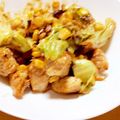 ミカーン1973's cooksnap of when they made 主人への一品☆むね肉と野菜コーンマヨ炒め.
