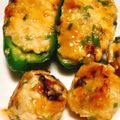 milk55's cooksnap of when they made ダイエット!!ささみ豆腐のピーマン肉詰め.